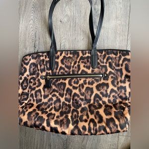 Micheal kors leopard tote bag